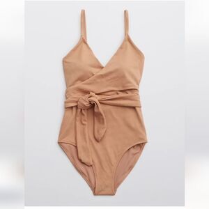 Aerie Pique Wrap One Piece Swimsuit